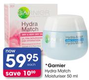 Garnier Hydra Match Moisturiser-50Ml Each