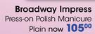 Broadway Impress Press-On Polish Manicure Plain-Per Set
