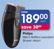 Philips Men's Battery-Operated Shaver HP6341
