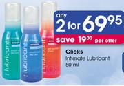 Clicks Intimate Lubricant-2x50Ml