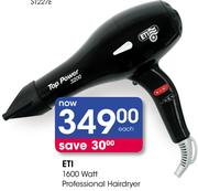 ETI 1600W Professional Hairdryer