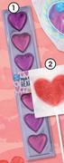 Clicks 6 Piece Milk Choc Heart Strip