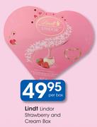 Lindt Lindor Strawberry And Cream Box-Per Box