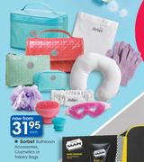 Sorbet Bathroom Accessories, Cosmetics Or Toiletry Bags-Each