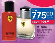Ferrari Eau De Toilette 125ml And Deodorant 150ml-Per Offer