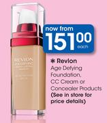 Revlon Age Defying Foundation,CC Cream Or Concealer Products-Each