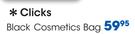 Clicks Black Cosmetics Bag-Each