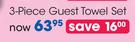 Clicks 3 Piece Guest Towel Set-Per Set