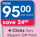 Clicks Terry Slippers Gift Pack-Per Pack