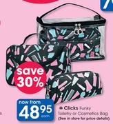 Clicks Funky Toiletry Or Cosmetic Bag-Each
