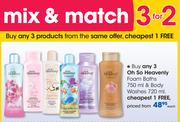 Oh So Heavenly Foam Baths-750ml & Body Washes 720ml-Each
