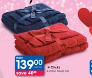 Clicks 4 Piece Towel Set-Per Set