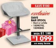 Dave Bar Stool Red Or White-Each