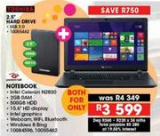 Packard Bell Notebook plus Toshiba 2.5" 500GB Hard Drive