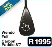 Wendo Full Carbon Paddle 8.7