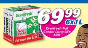 Everfresh Full Cream Long Life Milk-6 x 1ltr