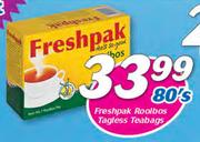 Freshpak Rooibos Tagless Teabags-80's