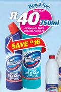 Domestos Thick Bleach Assorted-2 x 750ml