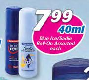 Blue Ice/Sadle Roll-On Assorted-40ml Each