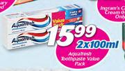Aquafresh Toothpaste Value Pack-2 x 100ml