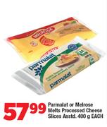 Parmalat Or Melrose Melts Processed Cheese Slices Assorted-400g Each