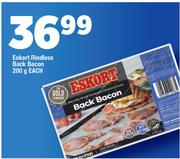 Eskort Rindless Back Bacon-200g Each
