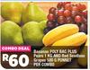 Bananas Poly Bag Plus Pears 1Kg & Red Seedless Grapes 500g Punner-Per Combo