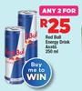 Red Bull Energy Drink Assorted-For Any 2 x 250ml