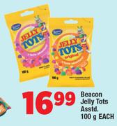 Beacon Jelly Tots Assorted-100g Each