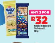 Nestle Chocolate Slab Assorted-For Any 2 x 80g