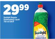 Sunlight Regular Dishwashing Liquid-750ml Each