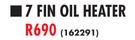 DeLonghi 7 Fin Oil Heater