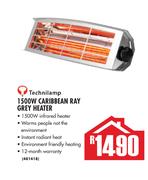 Technilamp 1500W Caribbean Ray Grey Heater