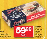 Spur Frozen Beef Burger Patties-640g