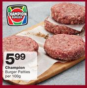 Champion Burger Patties-Per 100g