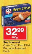 Sea Harvest Oven Crisp Fish Fillet Portions Assorted-400g