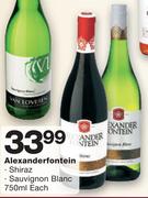 Alexanderfontein Shiraz/Sauvignon Blanc-750ml Each