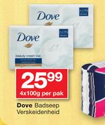 Dove Bad seep Verskeidenheid-4 x 100g Per Pak