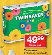 Twinsaver Enkellaag Toiletrolle-15 Per Pak