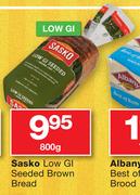 Sasko Low Gl Seeded Brown Bread-800g