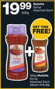 Huletts Syrup Assorted-500g Each + Huletts Syrup Assorted-300g Each
