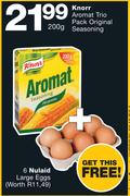 Knorr Aromat Trio Pack Original Seasoning-200g + Nulaid Large Eggs-6's