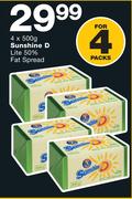 Sunshine D Lite 50% Fat Spread-4 x 500g