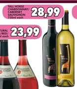 Tall Horse Chardonnay/Cabernet Sauvignon-750ml Each