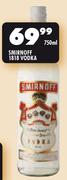 Smirnoff 1818 Vodka-750ml