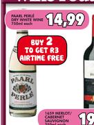 Paarl Perle Dry White Wine-750ml Each