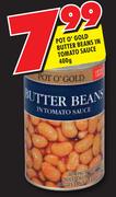 Pot O' Gold Butter Beans In Tomato Sauce-400gm