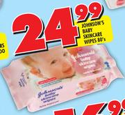 Johnson's Baby Skincare Wipes-80's