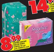 Stayfree Sanitary Pads No Wings Scented 10's Per Pack/Wings 8's-Each