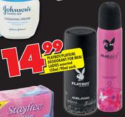 Playboy/ Playgirl Deodorant For Men/Ladies Assorted-150/90ml Each